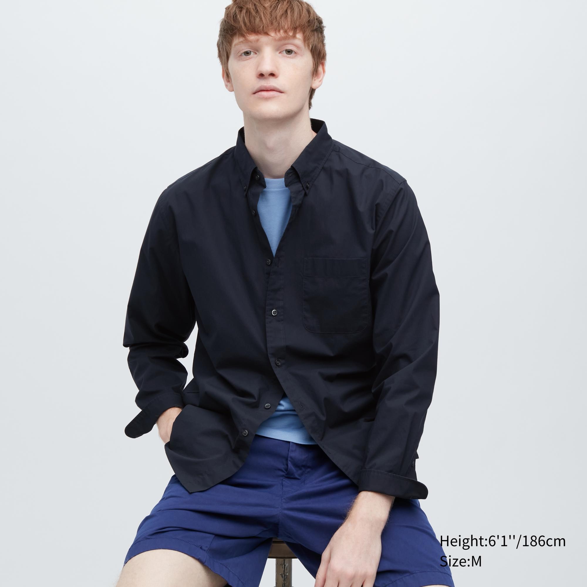 

Рубашка мужская UNIQLO 455956COL69 синяя S (доставка из-за рубежа), Синий, 455956COL69