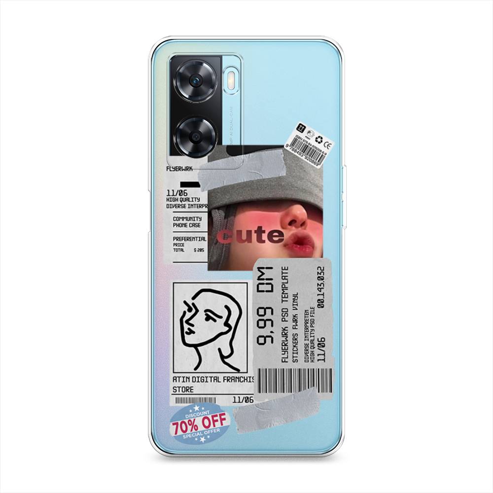 

Чехол на OnePlus Nord N20 SE "Cute girl collage", Розовый;серый;голубой, 153450-6