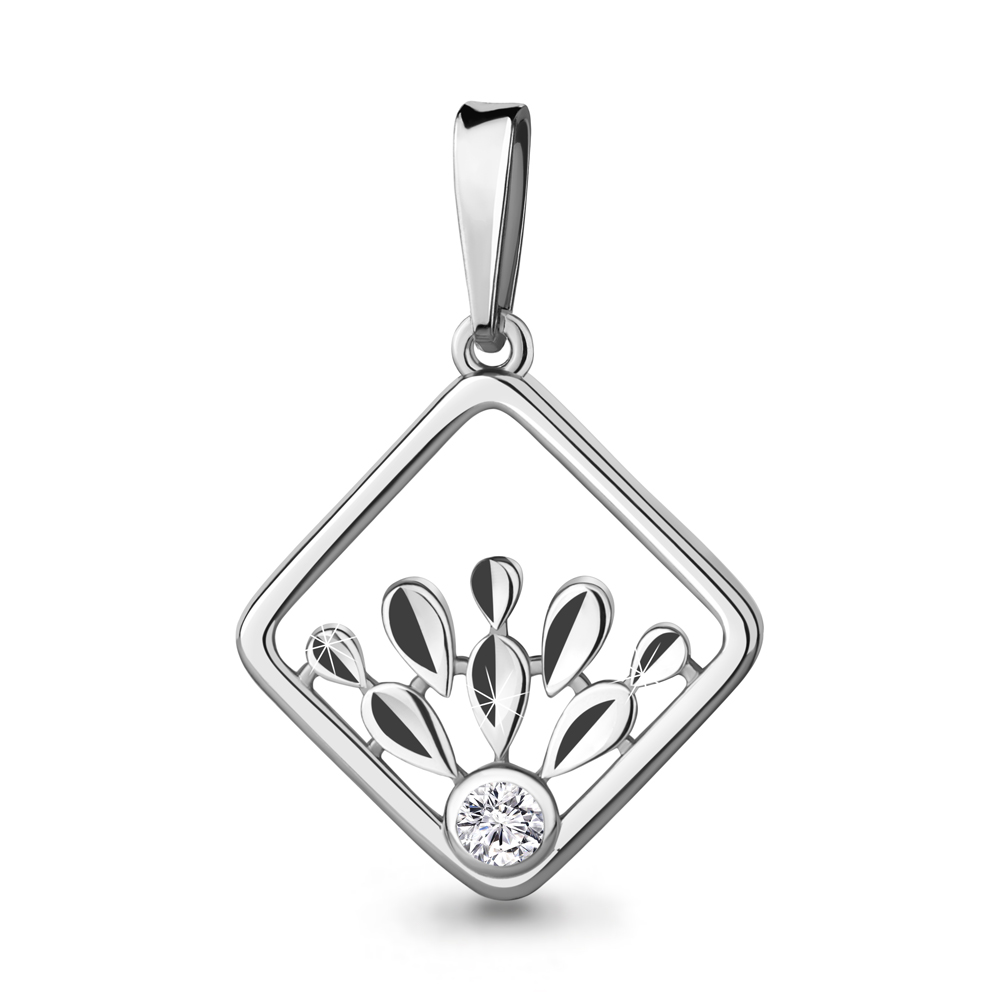 

Кулон из серебра с фианитом Aquamarine Aquamarine 24523А_925_р, 24523А_925_р