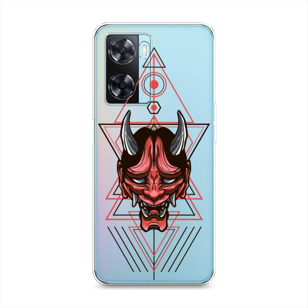 

Чехол на OnePlus Nord N20 SE "Hanya Oni mask", Серый;красный;черный, 153450-4