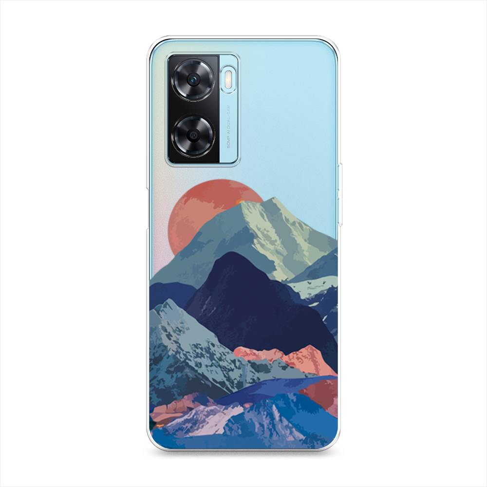 

Чехол на OnePlus Nord N20 SE "Закат в снежных горах", Красный;серый;голубой, 153450-2