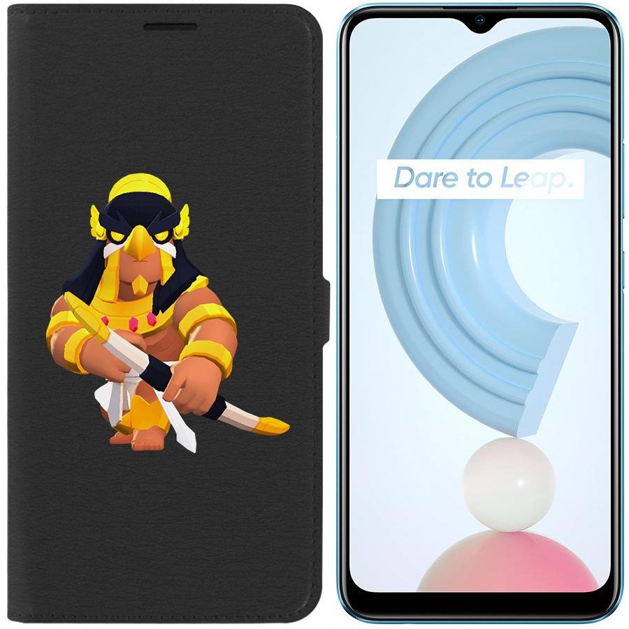 

Чехол-книжка Krutoff Eco Book для Realme C21Y Brawl Stars-Бо Хорус (черный)