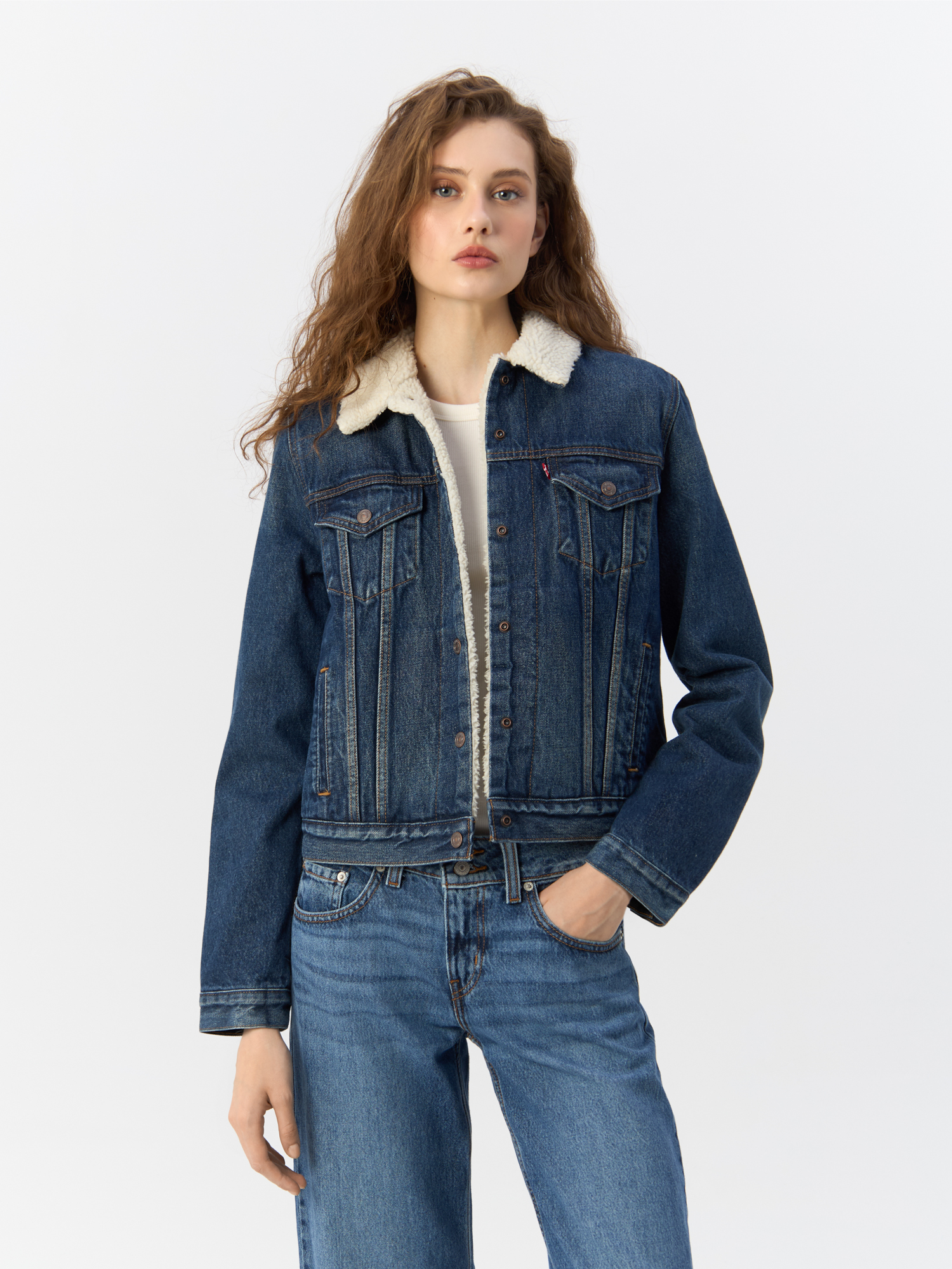 

Джинсовая куртка женская Levi's 36136-0063 синяя L,, Синий, 36136-0063