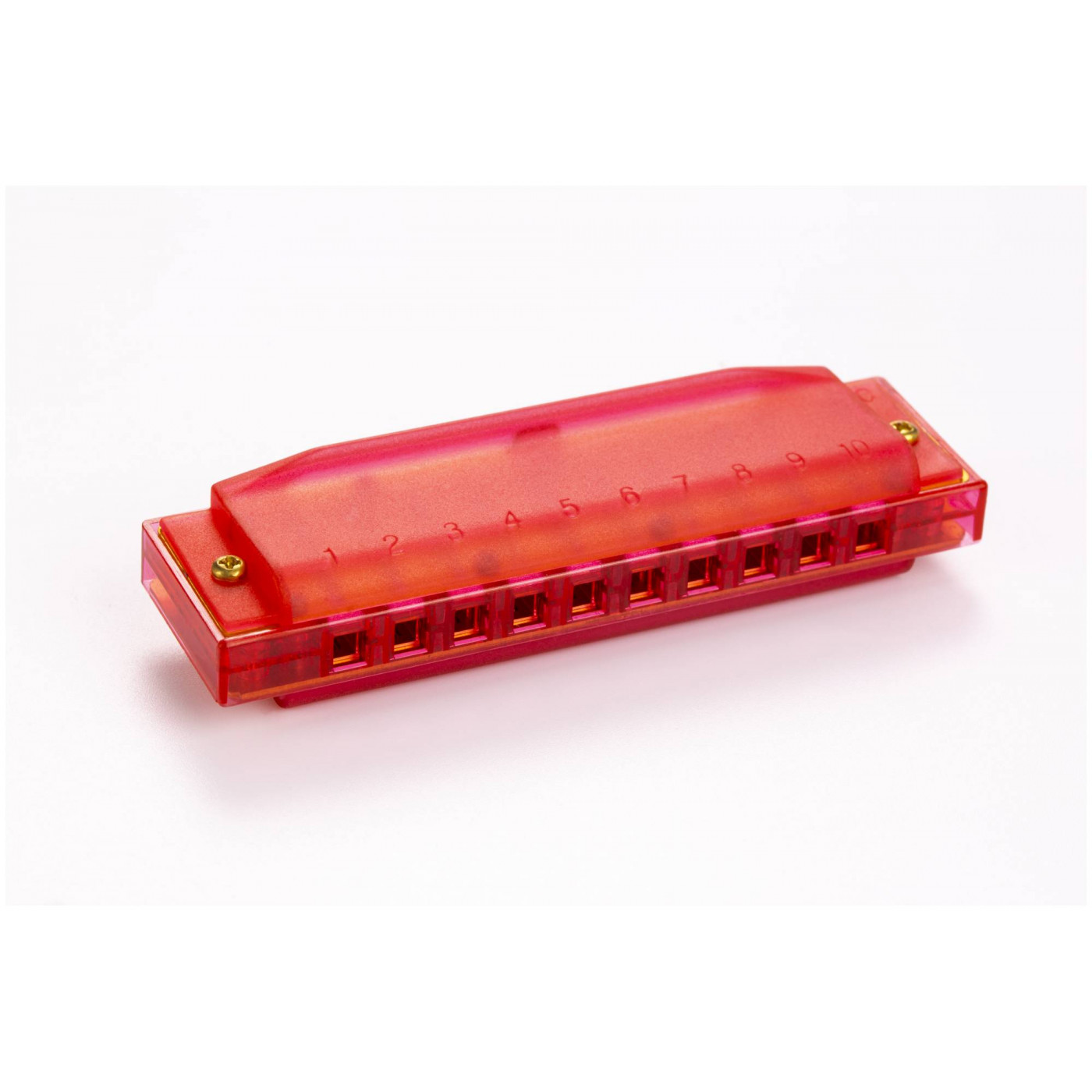 фото Гармоника губная hohner translucent m1110r красная 10 см