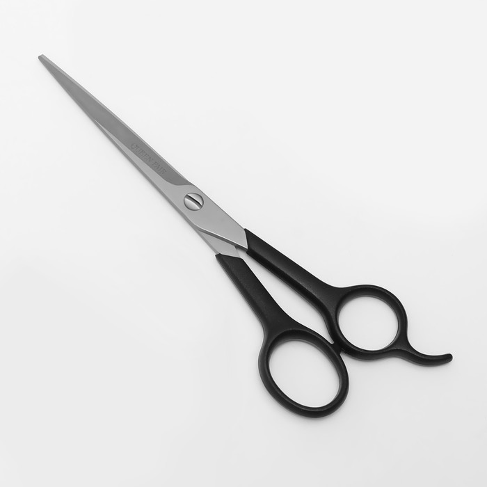 Ножницы парикмахерские с упором, лезвие — 7 см, цвет чёрный ножницы парикмахерские с упором лезвие 6 5 см чёрный 2940192