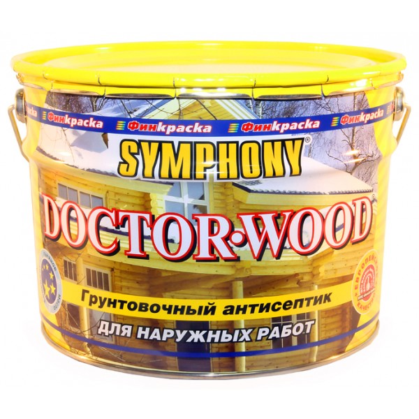 

SYMPHONY Антисептик грунтовочный Symphony Doctor-wood 9 л, Doctor-wood