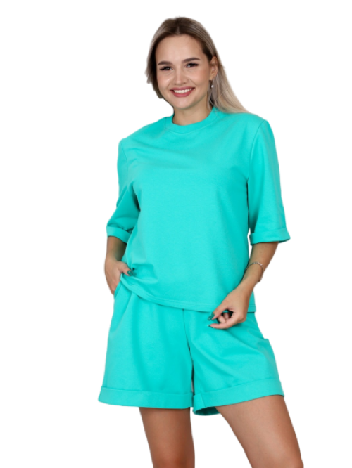 Костюм женский Elenatex К-205 бирюзовый 44 RU