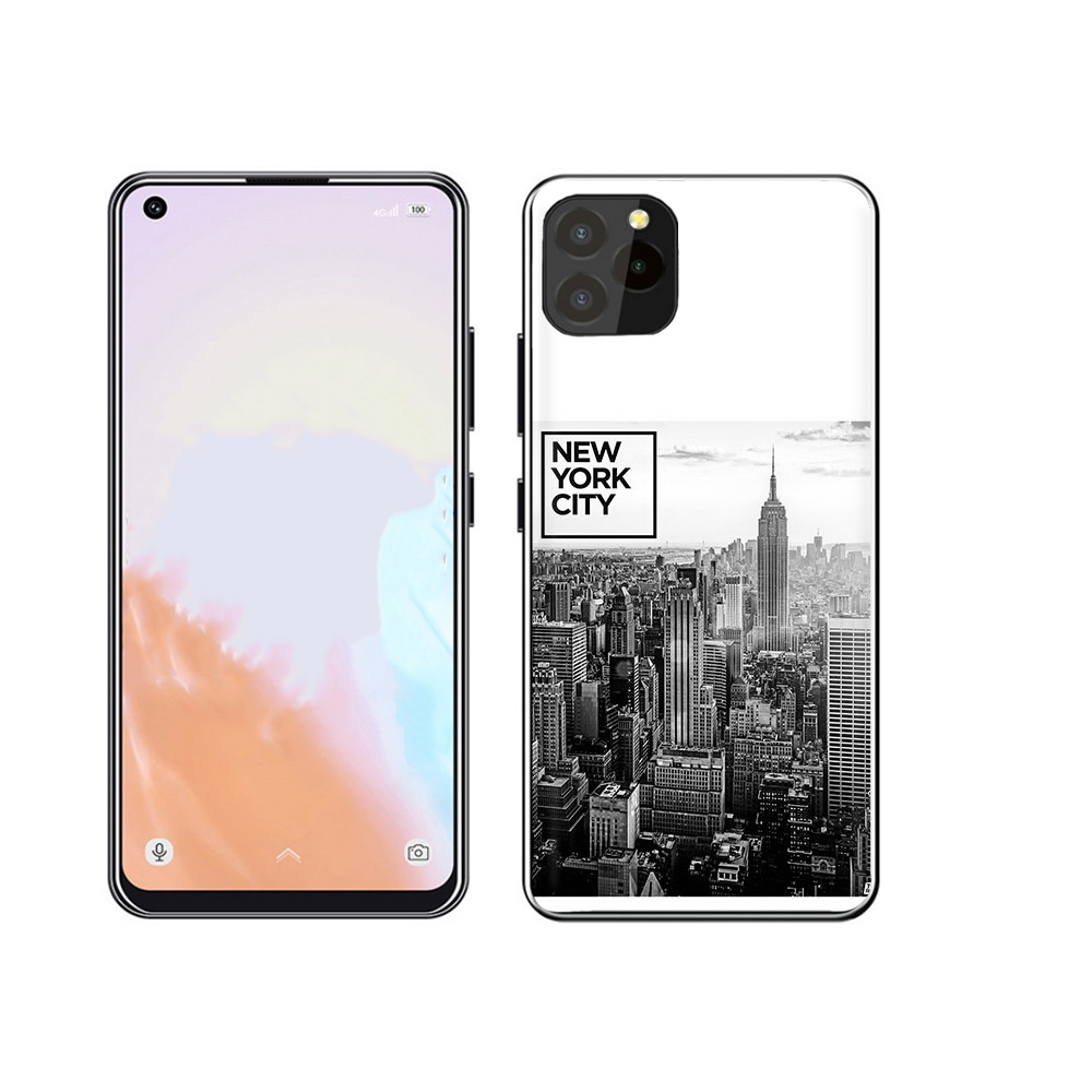 

Чехол MyPads Tocco для Oukitel C21 Pro черно белый ньюерк, Прозрачный, Tocco