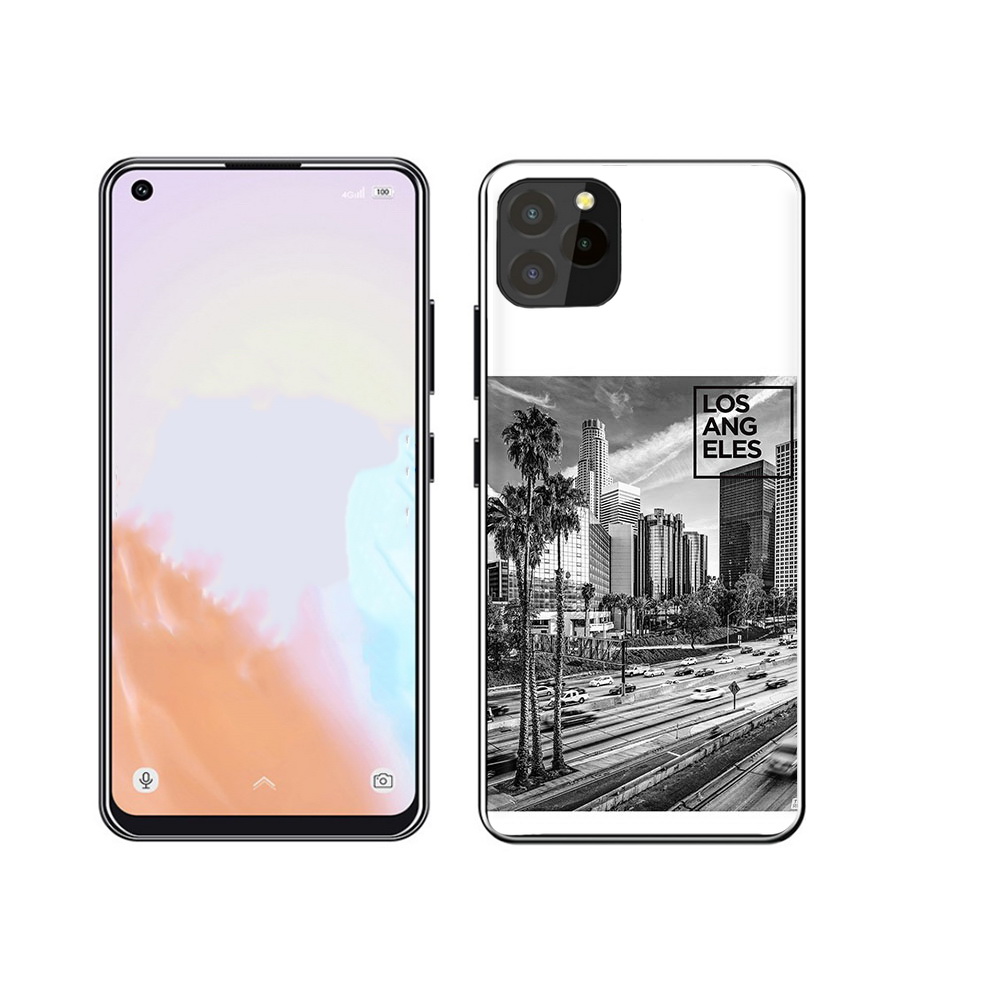 

Чехол MyPads Tocco для Oukitel C21 Pro черно белый лос анджелес, Прозрачный, Tocco