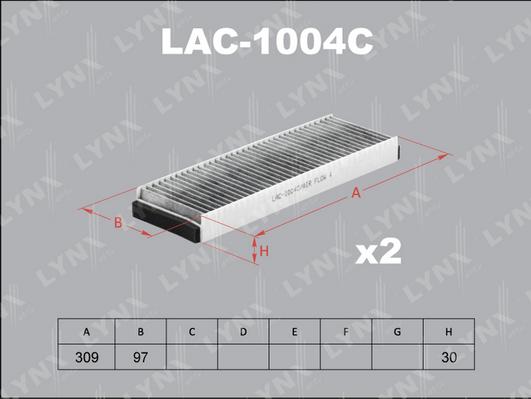 

Фильтр воздушный салона LYNXauto LAC-1004C