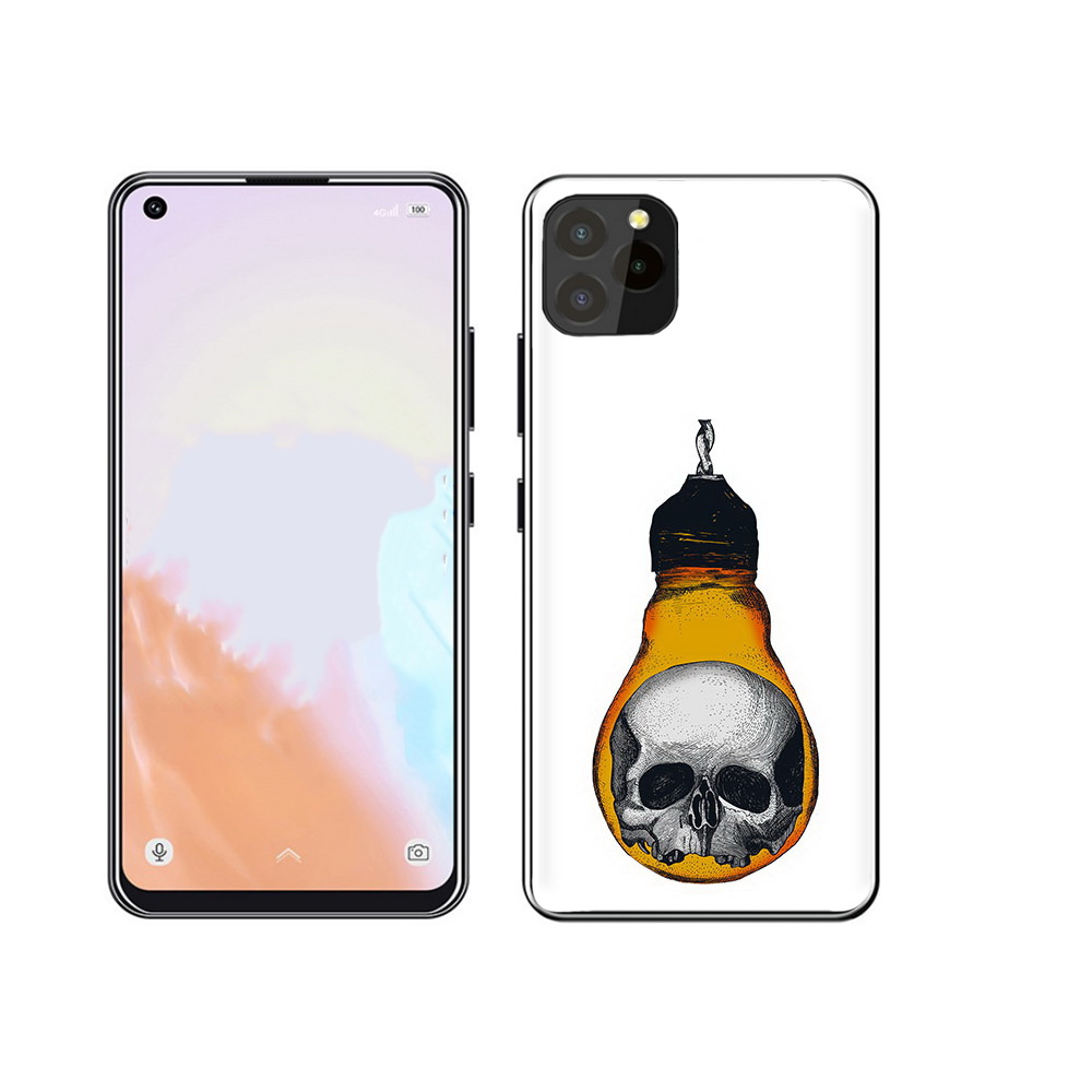 

Чехол MyPads Tocco для Oukitel C21 Pro череп в лампочке, Прозрачный, Tocco