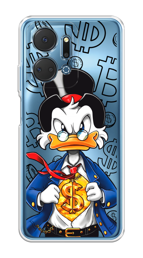 

Чехол на Honor X7A Plus "Scrooge Goldman", Черный;белый;синий, 6121850-1