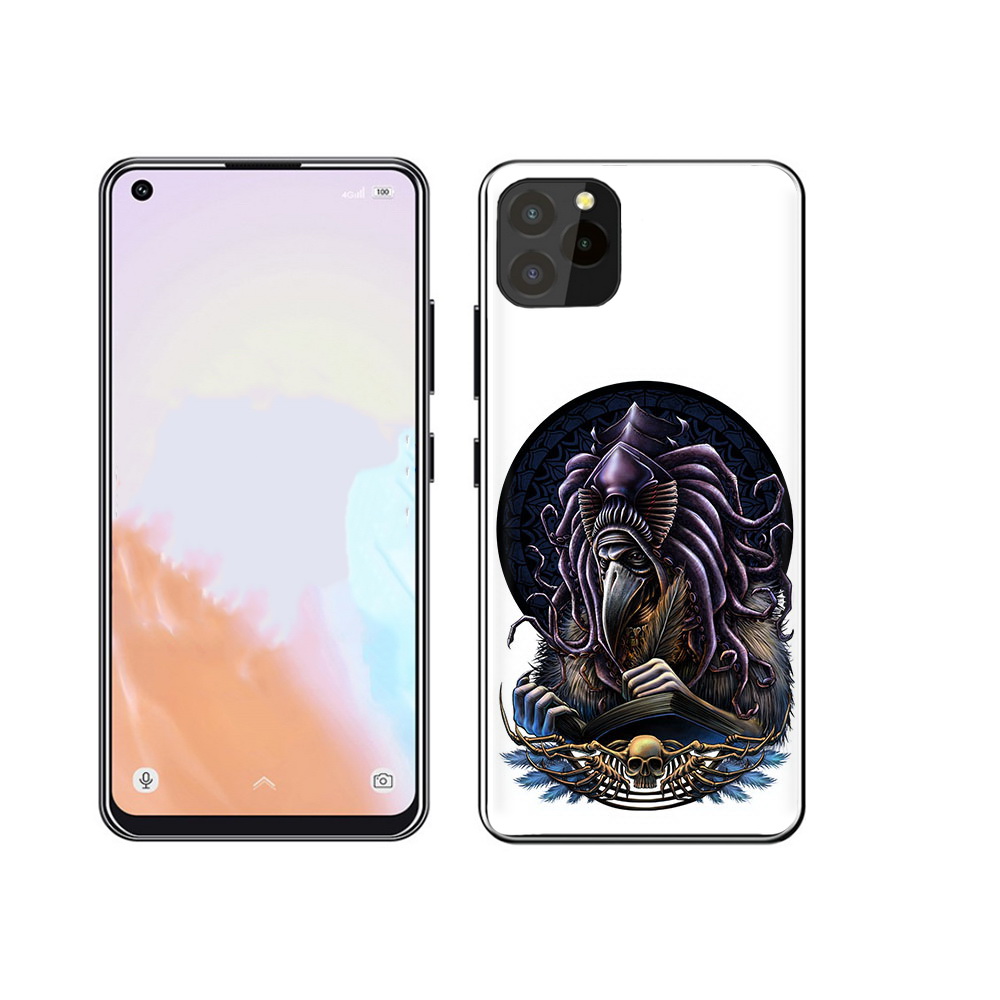 

Чехол MyPads Tocco для Oukitel C21 Pro умный ворон, Прозрачный, Tocco