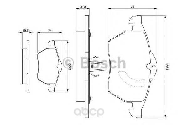 

Тормозные колодки Bosch дисковые 986424360