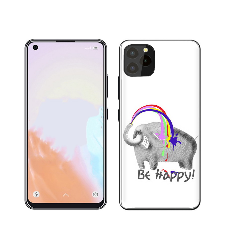 

Чехол MyPads Tocco для Oukitel C21 Pro счастливый слон, Прозрачный, Tocco