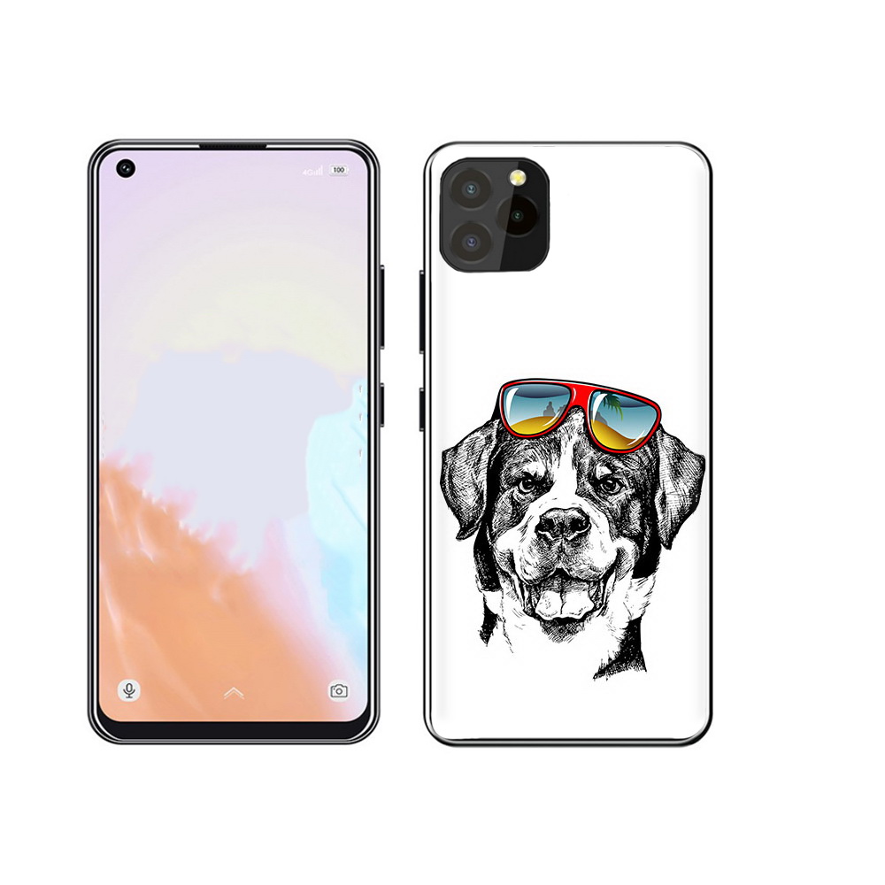 

Чехол MyPads Tocco для Oukitel C21 Pro счастливая собака, Прозрачный, Tocco