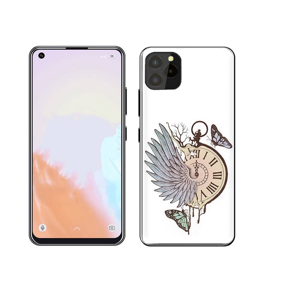 

Чехол MyPads Tocco для Oukitel C21 Pro страинные часы с крылом, Прозрачный, Tocco