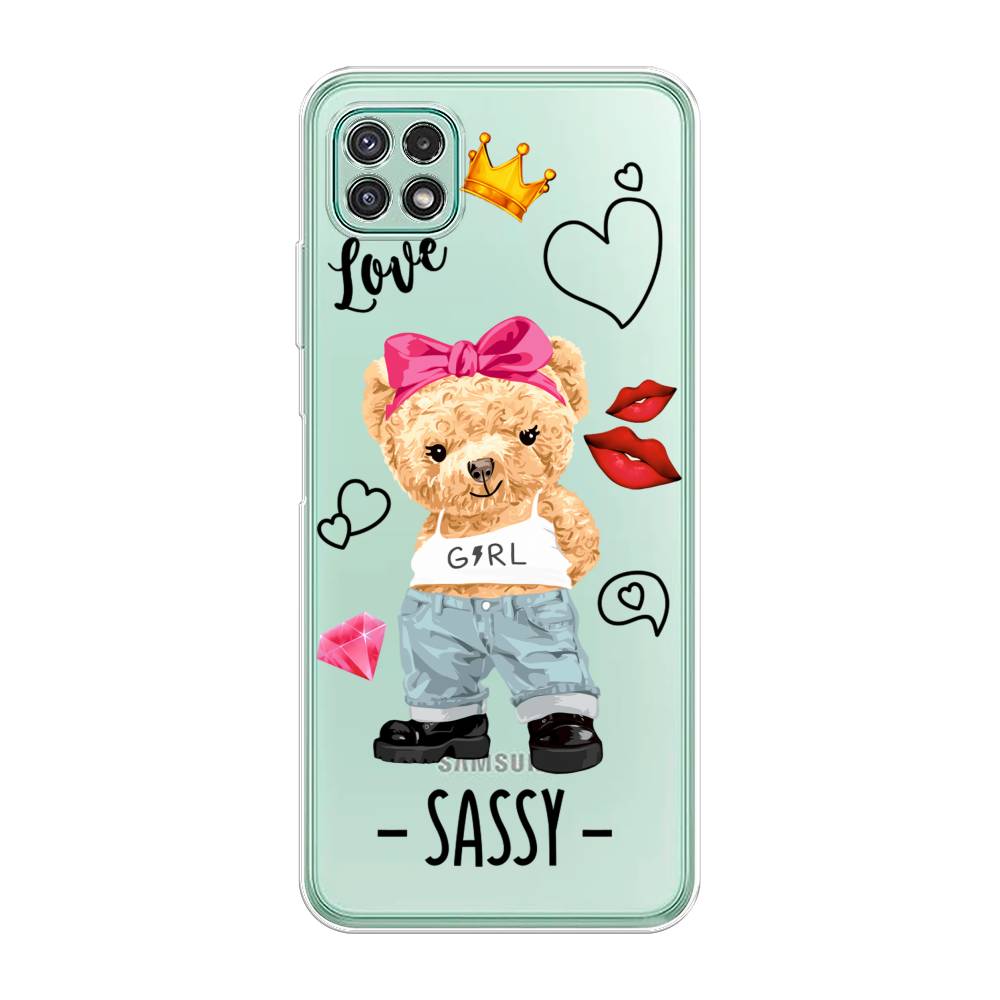 

Чехол на Samsung Galaxy A22s 5G "Sugar Mommy", Голубой;белый;розовый, 2104250-6