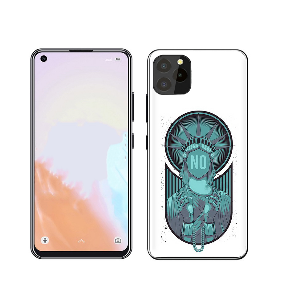 

Чехол MyPads Tocco для Oukitel C21 Pro статуя свободы зеленый, Прозрачный, Tocco