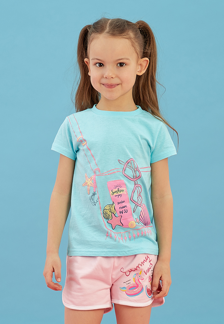 

Футболка детская Max&jessi SS20C76001221 бирюзовый р.104, SS20C76001221