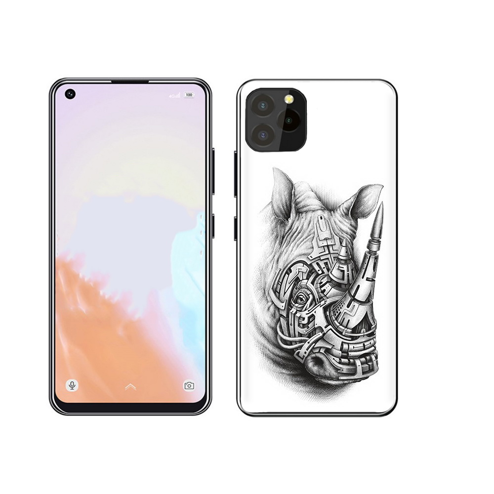 

Чехол MyPads Tocco для Oukitel C21 Pro стальной носорог, Прозрачный, Tocco