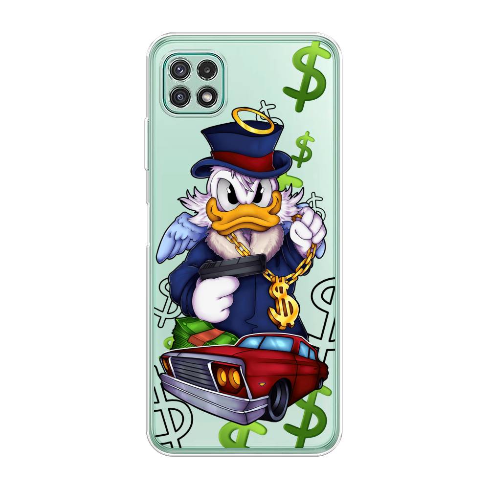

Чехол на Samsung Galaxy A22s 5G "Scrooge McDuck with a Gold Chain", Красный;синий;белый, 2104250-6