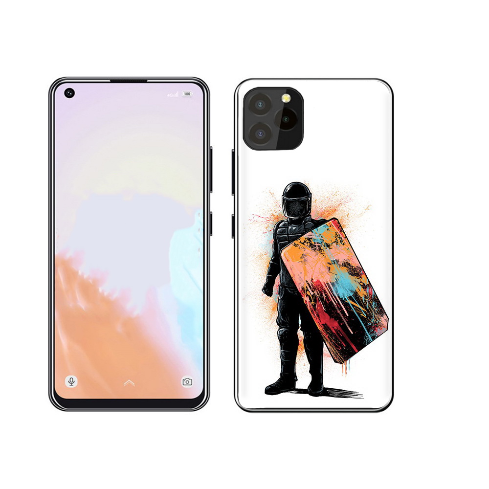 

Чехол MyPads Tocco для Oukitel C21 Pro солдат с красочным щитом, Прозрачный, Tocco