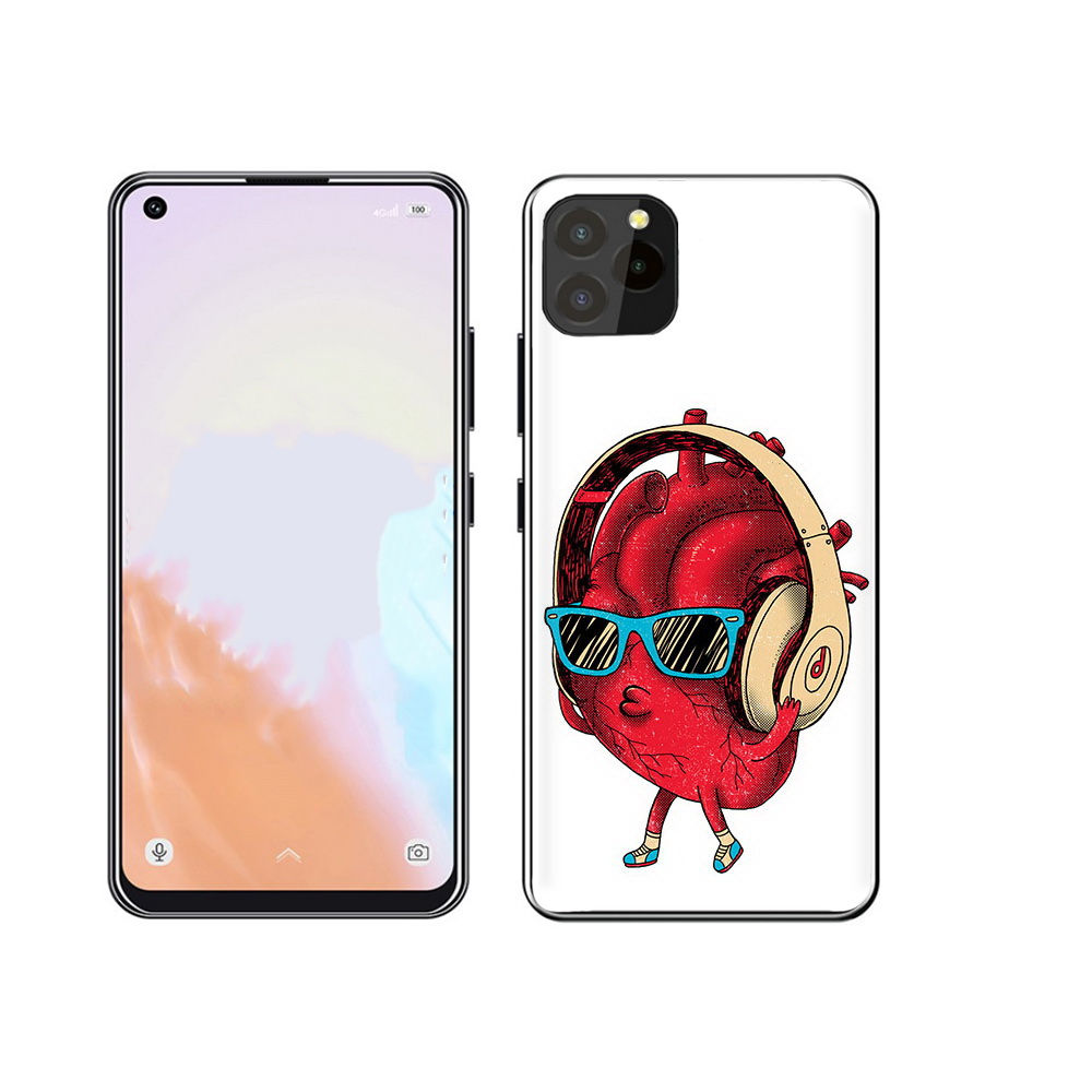 

Чехол MyPads Tocco для Oukitel C21 Pro слушай сердце, Прозрачный, Tocco