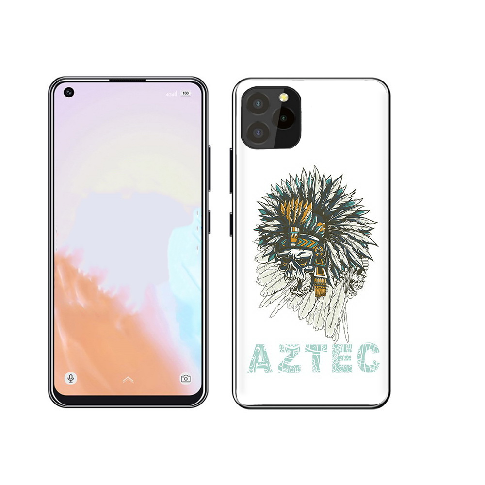 

Чехол MyPads Tocco для Oukitel C21 Pro скелет индеец, Прозрачный, Tocco