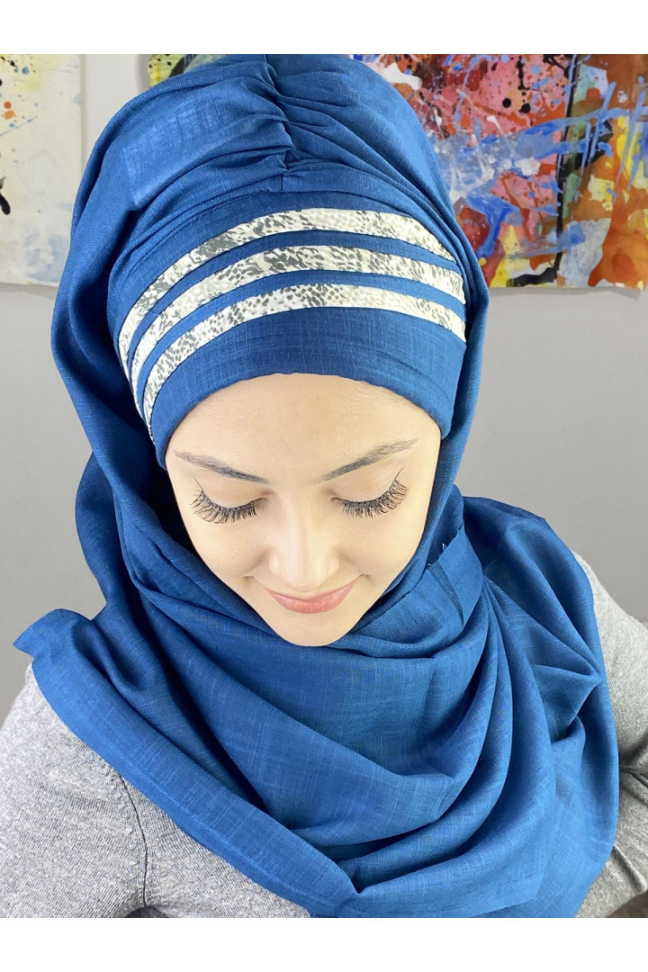

Хиджаб женский Butik Ambar 7ARLKHZŞL47 голубой, 7ARLKHZŞL47