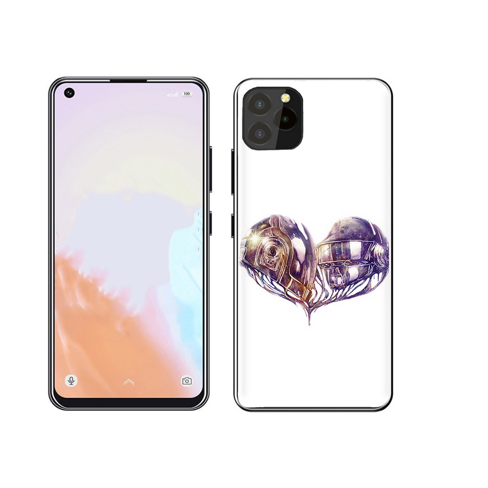 

Чехол MyPads Tocco для Oukitel C21 Pro сердце абстракция, Прозрачный, Tocco