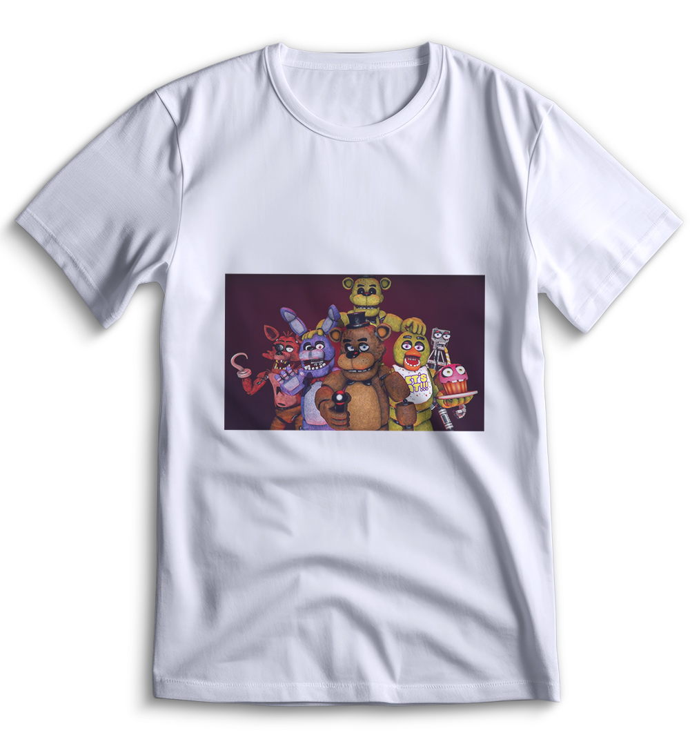 Футболка Top T-shirt Five Nights At Freddys 0055 белая размер XS