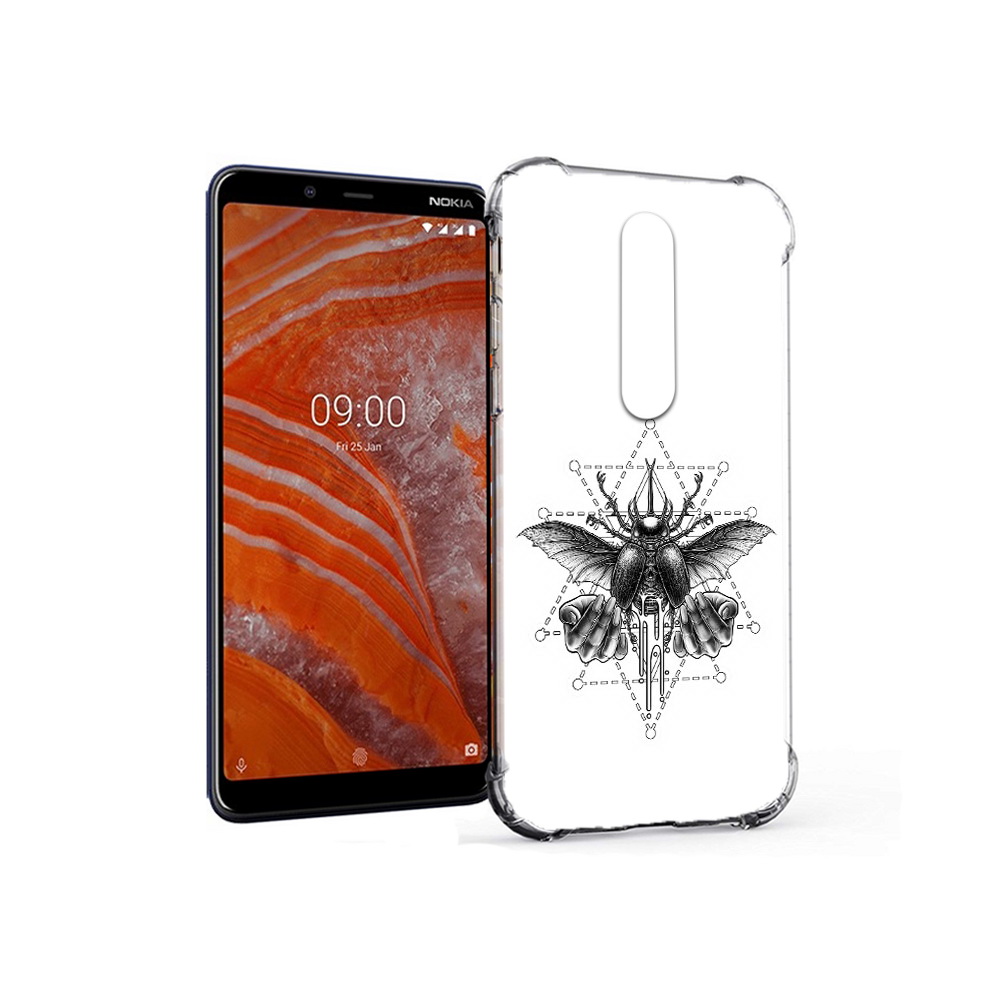

Чехол MyPads Tocco для Nokia 3.1 Plus скарабей (PT121397.96.601), Прозрачный, Tocco