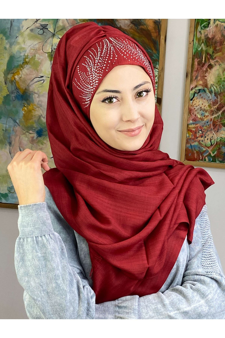 

Хиджаб женский Butik Ambar 23SBTTHZSL23 красный, 23SBTTHZSL23