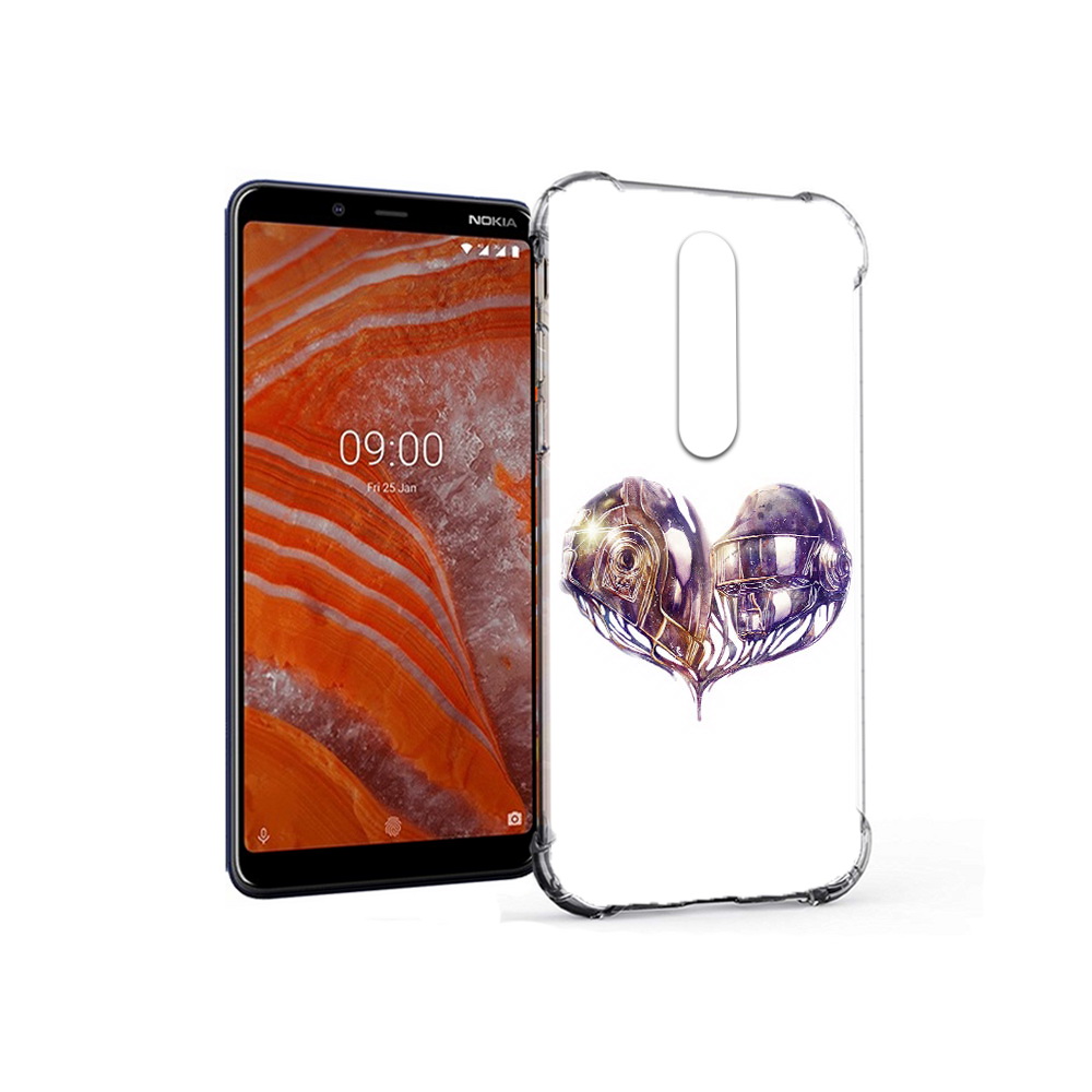 

Чехол MyPads Tocco для Nokia 3.1 Plus сердце абстракция (PT121397.96.596), Прозрачный, Tocco