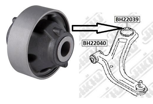 

Сайлентблок Рычага Nissan Micra 02-/Note 05-/Renau JIKIU арт. BH22039