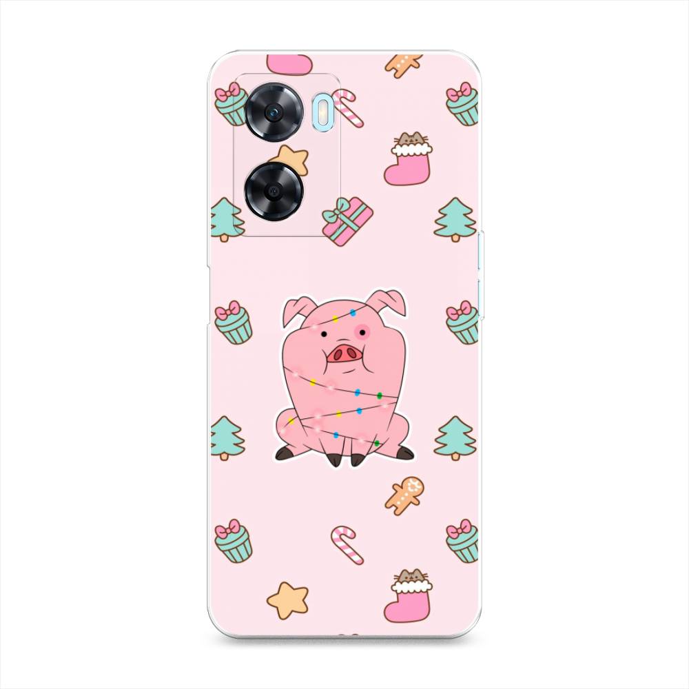 

Чехол на OnePlus Nord N20 SE "Розовая свинка", Розовый;зеленый, 153450-5