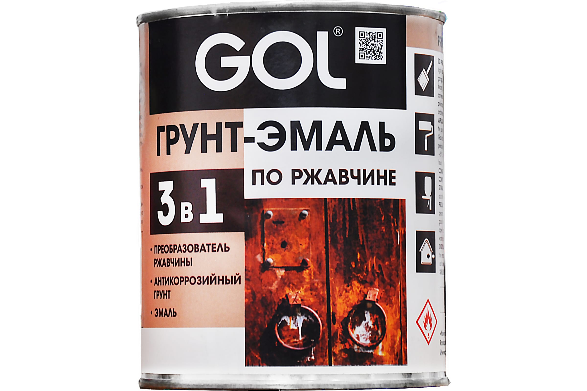 

Palizh GOL Грунт-эмаль 3 в 1 по ржавчине expert Ярко-желтый 0,8 11605913