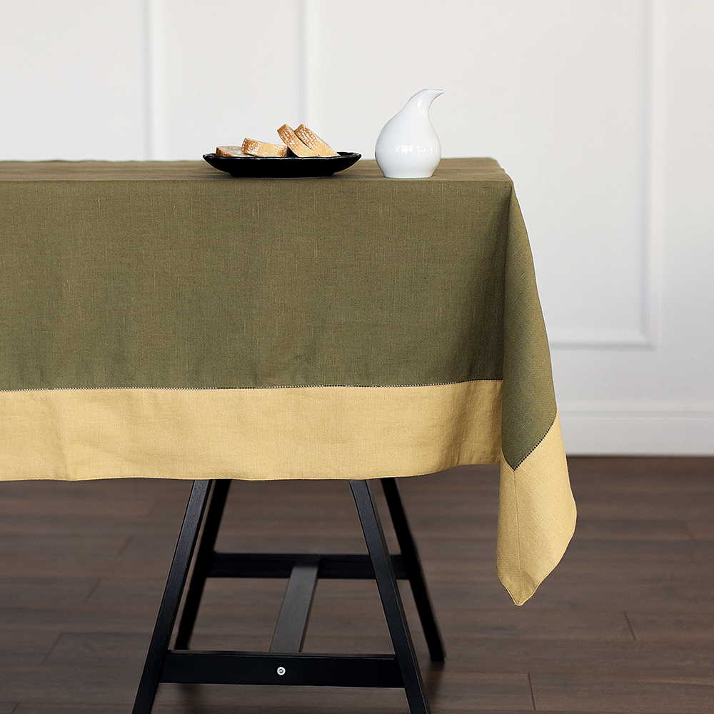 

Скатерть столовая BELLEHOME Olive Green/Sienna
