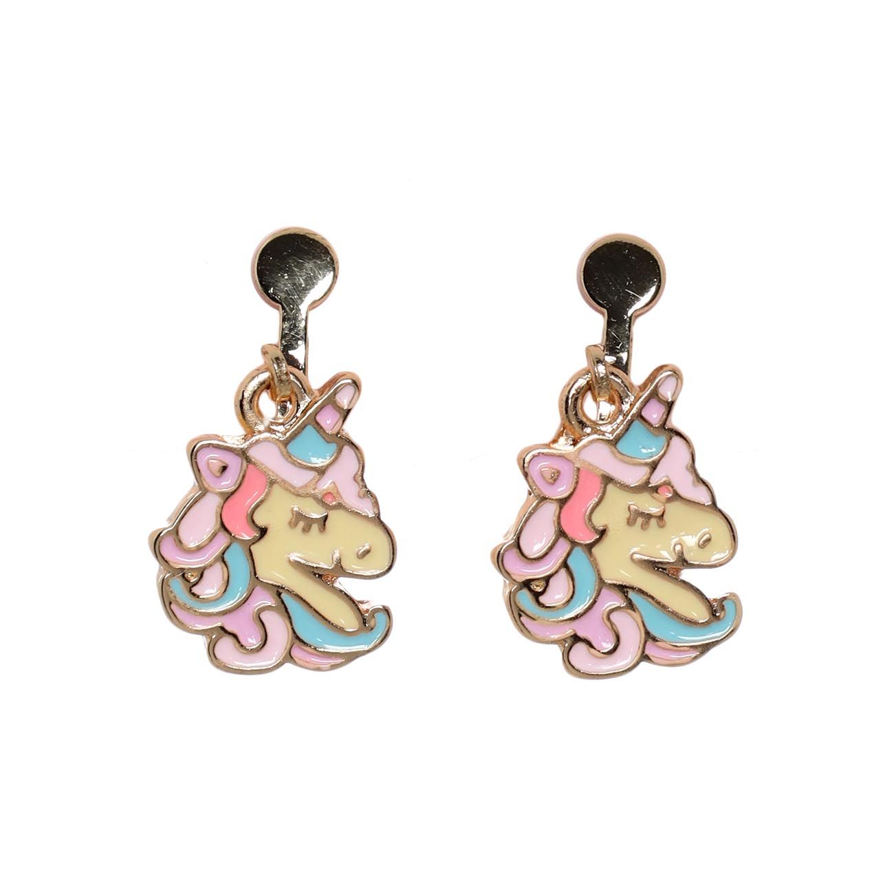 

Серьги-клипсы Kuchenland золотистые, Единороги, Unicorn, Золотистый