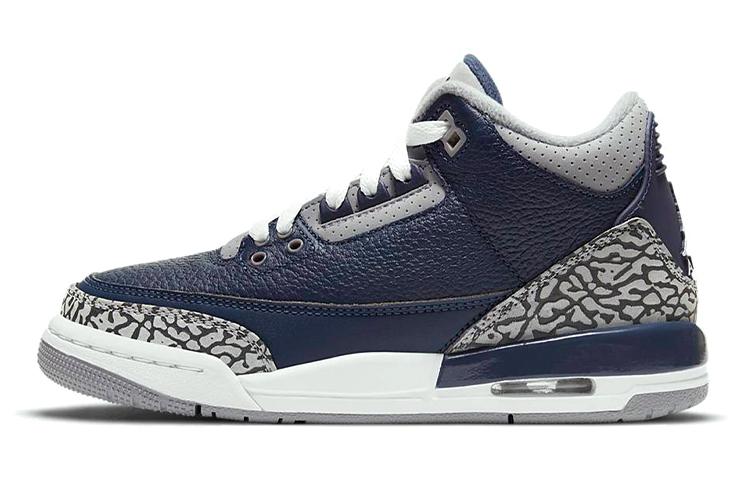 

Кеды унисекс Jordan Air Jordan 3 Midnight Navy GS синие 35.5 EU, Синий, Air Jordan 3 Midnight Navy GS