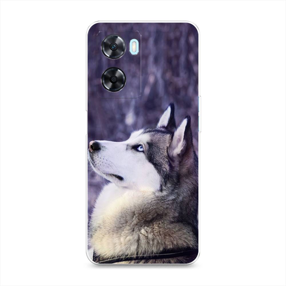 

Чехол на OnePlus Nord N20 SE "Хаски 1", Фиолетовый;белый, 153450-1