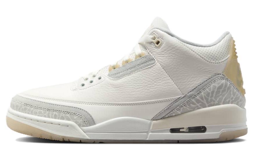 

Кеды унисекс Jordan Air Jordan 3 Ivory бежевые 45.5 EU, Бежевый, Air Jordan 3 Ivory