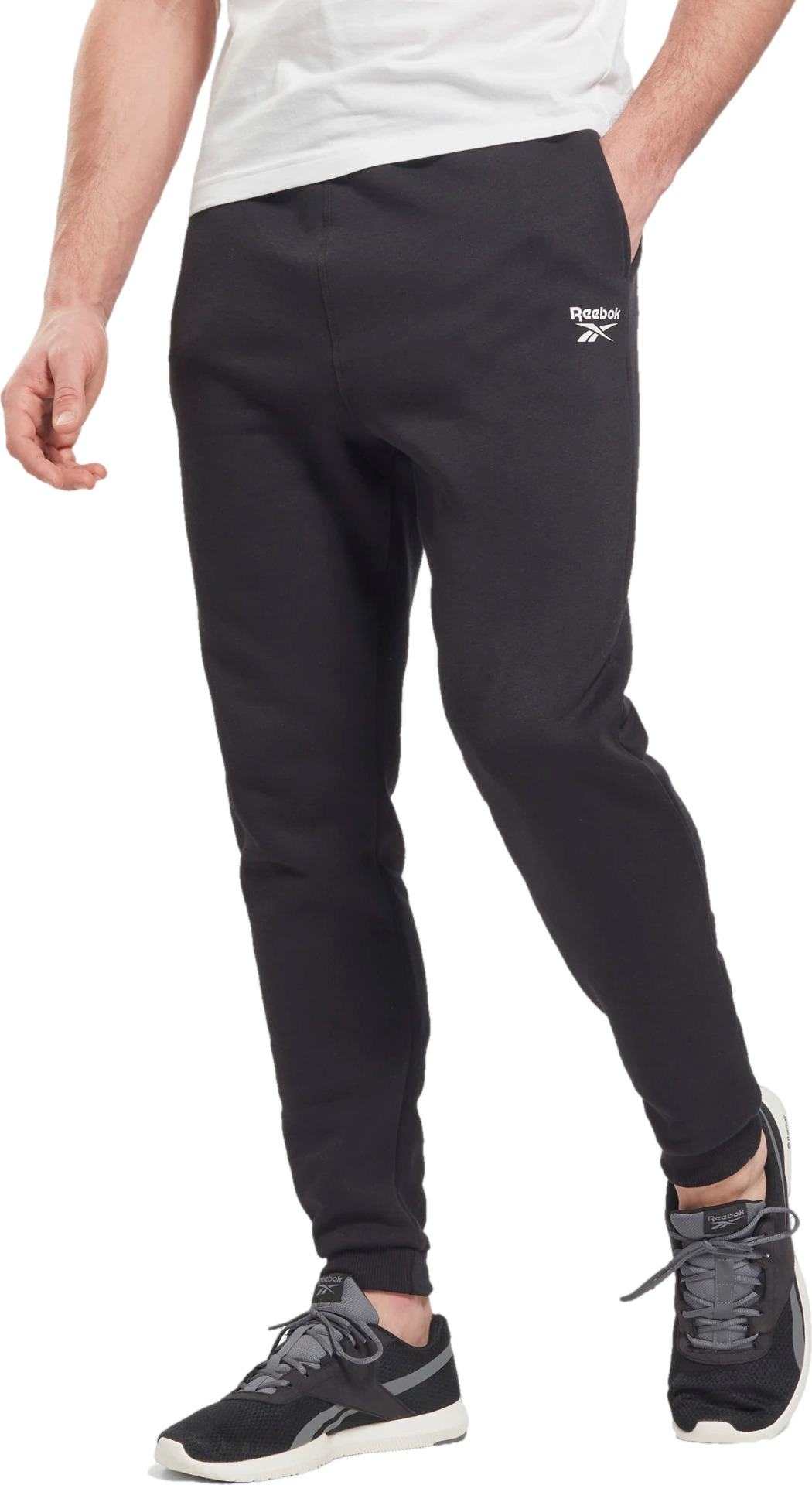 

Спортивные брюки мужские Reebok Identity Fleece Jogger черные L, Черный, Identity Fleece Jogger