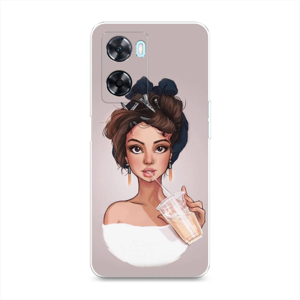

Чехол на OnePlus Nord N20 SE "Девушка с фраппе", Серый, 153450-6