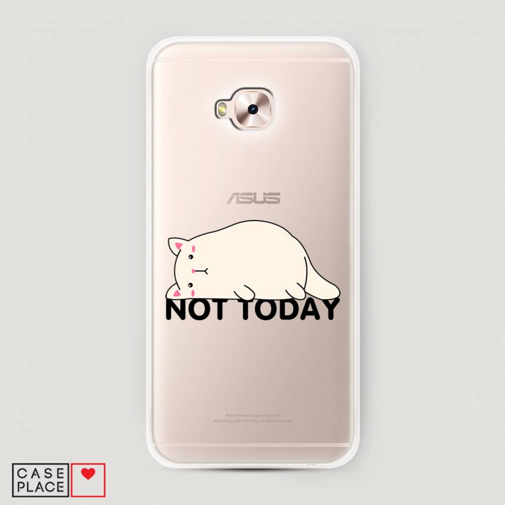 

Чехол на Asus Zenfone 4 Selfie Pro ZD552KL "Cat not today", Белый;розовый;черный, 42650-1