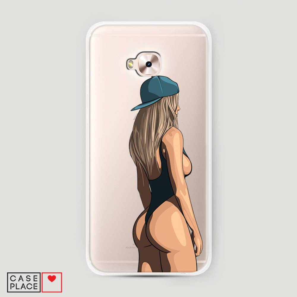 

Чехол на Asus Zenfone 4 Selfie Pro ZD552KL "Девушка в черном купальнике", Зеленый;бежевый;черный, 42650-6