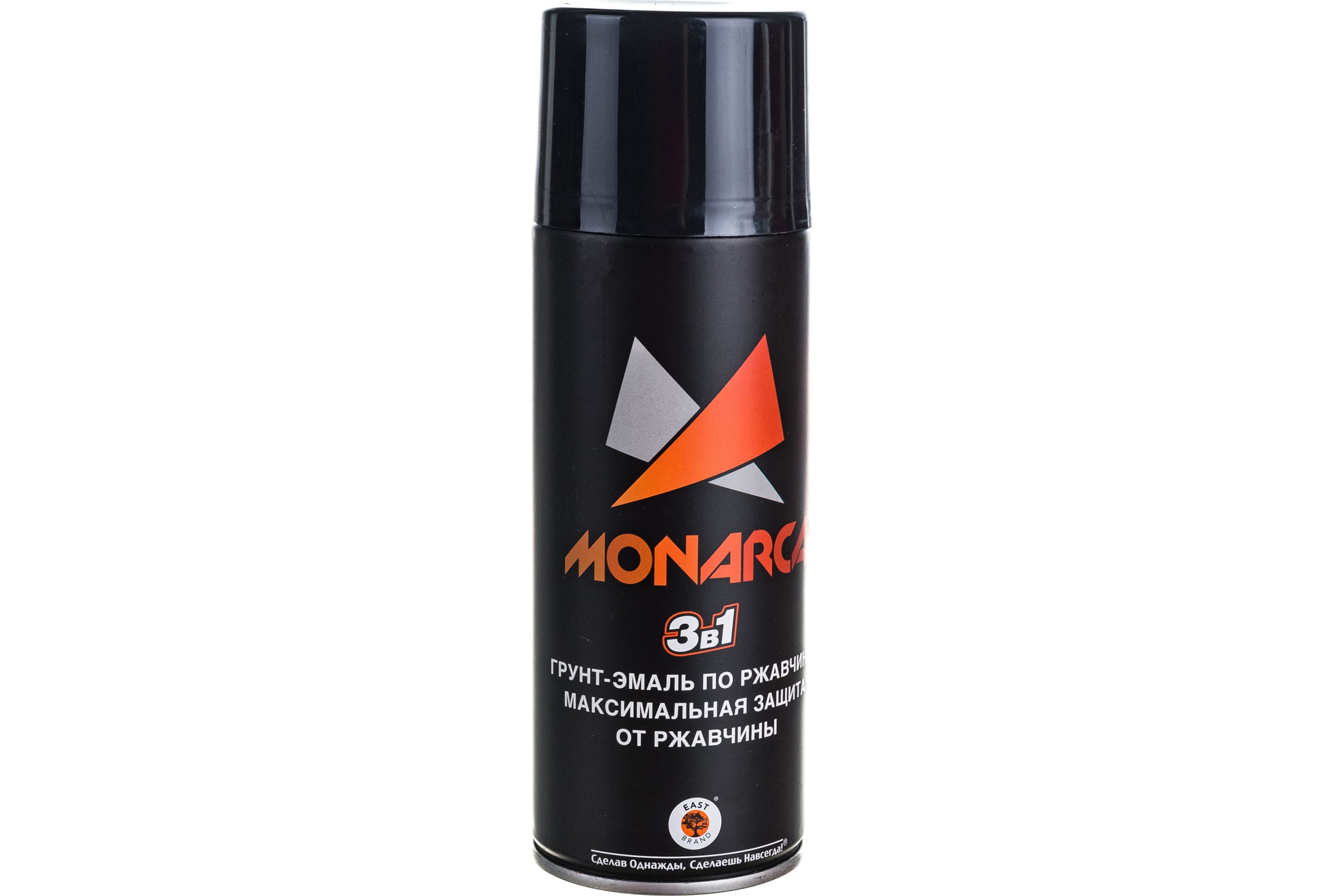 фото Monarca грунт-эмаль по ржавчине аэрозольная ral9005 черный матовый 89505