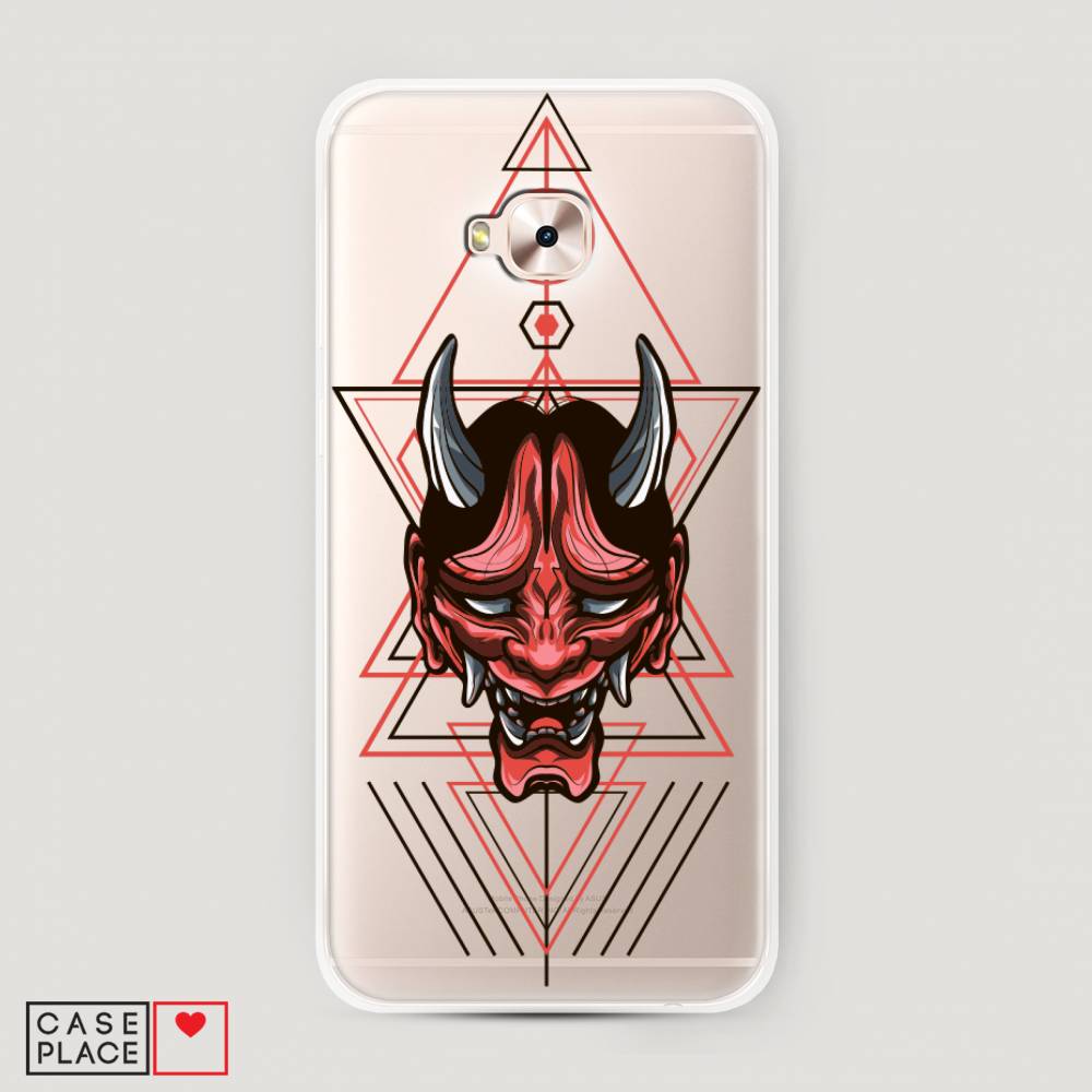 

Чехол на Asus Zenfone 4 Selfie Pro ZD552KL "Hanya Oni mask", Серый;красный;черный, 42650-4