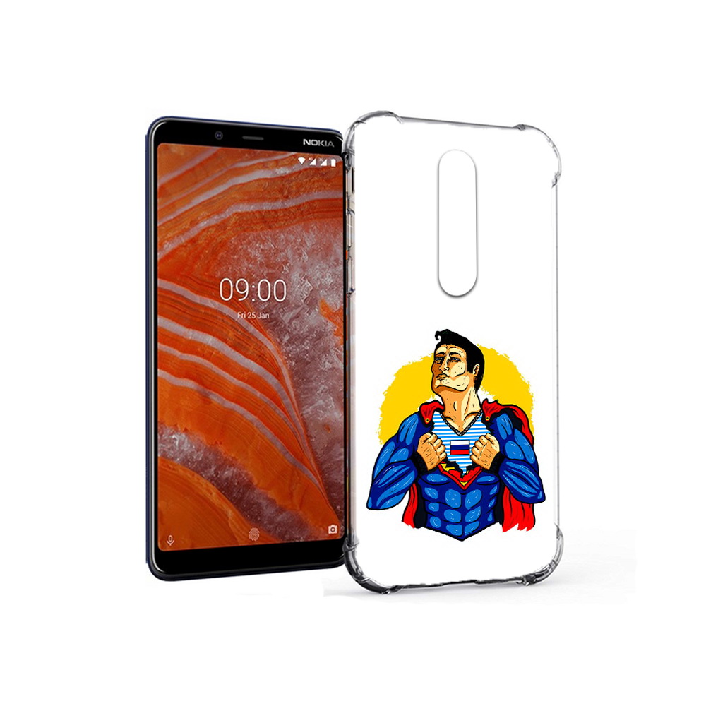 

Чехол MyPads Tocco для Nokia 3.1 Plus русский супермен (PT121397.96.591), Прозрачный, Tocco